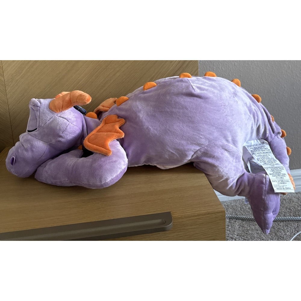 Disney Parks DREAM FRIENDS Sleeping FIGMENT BIG 30" Plush Purple Dragon